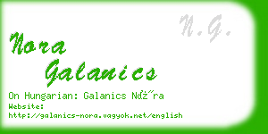 nora galanics business card